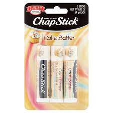 Chapstick Skin Protectant Lip Balm Cake Batter 0 15 Oz 3 Pk Walmart Com Chapstick Flavored Lip Balm Chapstick Brand