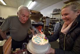 Although i'm no where near that age, with each passing year, i don't really feel any older, but the clock does keep ticking. Bonczewski Celebrates 90th Birthday With Cake Cards And Customers Times Leader