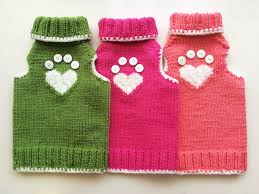 Colorful Dog Sweaters With Heart Pattern Unique Heart Paw Etsy Dog Sweaters Colorful Dog Cat Sweaters