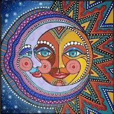 Perhaps even tombs of teotihuacan rulers are to be found within their stone walls. Kay Larch Moon And Sun Celestial Art Sun Painting Sun Art