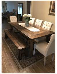 Farmtable And Bench Farmhouse Table With Bench And Chairs Ana White Farmtable And In 2020 Farmhouse Kitchen Tables Dining Room Remodel Dining Table With Bench