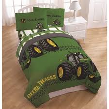 This john deere bedding set features a comforter, flat sheet, fitted sheet and pillowcase in the standard green with tractors. Pin On Corbin S Room