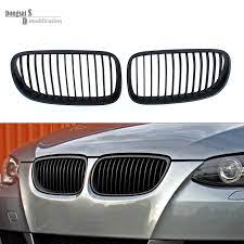 A Pair Of Front Black Wide Kidney Grille Grill For Bmw E92 Lci 320i 335i 325i330i 2010 2011 2012 2013 Matt Black