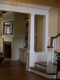 Support Beam Detailing Woodwork Interior Columns Home Open Concept Dining Room