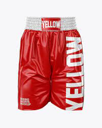 Download Boxing Shorts Mockup Front View In Apparel Mockups On Yellow Images Object Mockups
