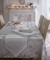 Linens are easy to change and clean, allowing you to change settings according to season or changing tastes. Silver Grey Embroidered Glitter Dining Kitchen Table Cloth Linen Runner Ravina Ebay