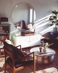 Large Round Mirror Skando Living Room Mid Century Danish Chairs Blue Velvet Sofa Living Room Mirrors Round Dining Room Round Dining Room Table