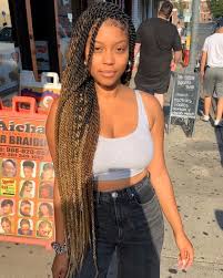 Aicha On Instagram Knotless Twist Knotlessbraids Knotlessbraidsnyc Aicha Professionlhair Kn In 2020 Braided Hairstyles Long Twist Braids Twist Braid Hairstyles