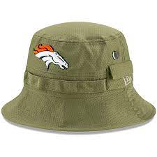 Denver Broncos New Era Salute To Service Sideline Adventure Bucket Hat Olive Your Price 36 99 In 2020 Hats Military Cap Browning Camo
