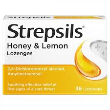 Strepsils Strawberry Sugar Free 24 Lozenges