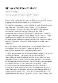 Relazione Finale Stage Docsity