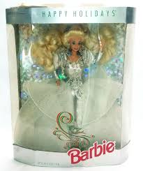 1992 Barbie Special Edition Happy Holidays Doll W Stand Silver Crystal Dress Ebay In 2020 Happy Holidays Barbie Holiday Barbie Barbie