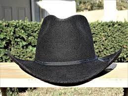 Vintage Unisex Stetson Pony Express Black Wool Ravine Cowboy Hat Size 6 7 8 Cowboy Hats Hat Sizes Black Wool