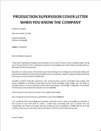 Check spelling or type a new query. Production Supervisor Cover Letter