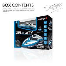 Force1 Rc Boat Pool Toys A œh102 Velocitya High Speed Remote Control Boat With Extra Battery Toy Boat Capsize Re Remote Control Boat Boat Battery Rc Boats