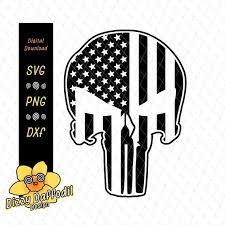 Punisher American Flag Skull Svg Dxf Png Etsy Scrapbooking Set American Flag Etsy