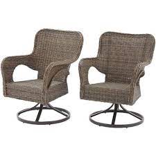 Better Homes And Gardens Camrose Farmhouse Mix And Match Wicker Swivel Chairs Set Of 2 Brown Wicker Swivel Chair Swivel Chair Better Homes And Gardens