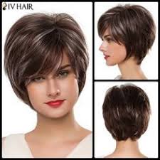 Siv Short Fluffy Side Bang Human Hair Wig