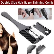 The diane tinkle hair cutter comb is an affordable and a convenient way to thin your hair at home. Stritra Double Side Hair Razor Thinning Comb Layer Shaaper Cutting Comb Razor Blades Hktvmall The Largest Hk Shopping Platform
