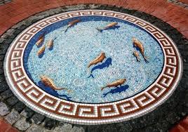 Thousands Of Years Of Human Animal Bond Depicted In Animal Mosaic Art Mosaic Art Mosaic Garden Art Mosaic Garden