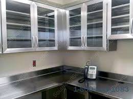 The stainless steel doors,drawer fronts, and drawers come with a #4 brushed vertical grain to provide a rich contemporary look. Stainless Steel Casework Cabinets Manufactured Modular Moveable Metal Millwork Photos