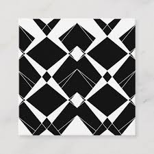 Black And White Square Pattern Abstract Geometric Pattern Black And White Square Business Card Custom Square Bus Business Card Pattern Printing Business Cards Abstract Geometric Pattern