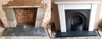 One can opt for limestone, marble, tile, chrome, glass or any other material to that. How To Fit A Fireplace Tiles Hearth Victorian Fireplace Store