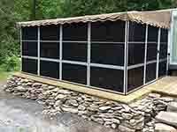 Rv screen room with floor. Trailer Deck Enclosure System Screen Room For Trailer Decks