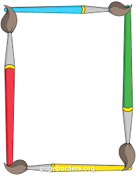 Printable Paint Brush Border Use The Border In Microsoft Word Or Other Programs For Creating Flyers Invitations Bordures De Page Bordures Et Cadres Bordures