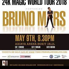 Tickets for all bruno mars tour dates. Bruno Mars Concert Malaysia Tickets Vouchers Event Tickets On Carousell
