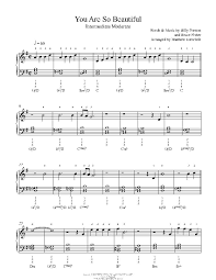 You Are So Beautiful By Joe Cocker Piano Sheet Music Intermediate Level Piano Sheet Music Piano Sheet Music Piano Sheet