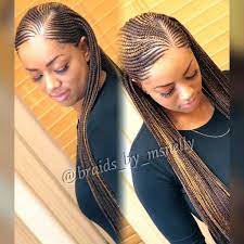 Small Feeder Braids Long Braids Neat Braids Plaits Blackhairstylesbraids African Braids Hairstyles Braided Hairstyles Cornrow Hairstyles