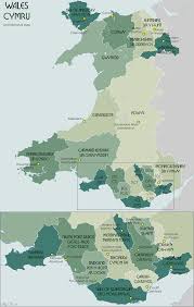 Travelling to cardiff, wales, united kingdom? Landkarte Wales Karte Administrative Bezirke Weltkarte Com Karten Und Stadtplane Der Welt