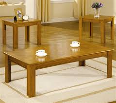 See the detailed photo here. 3 Piece Occasional Table Set In Golden Oak Finish By Coaster 5168