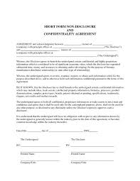 Non Disclosure Agreement Sample Free Printable Documents Non Disclosure Agreement Contract Template Statement Template
