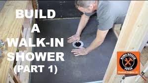 Mix the dry pan mixture one more time or use mortar if you prefer. Learn How To Build A Walk In Shower Part 1 Home Repair Tutor