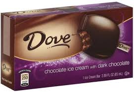 dove chocolate ice cream with dark