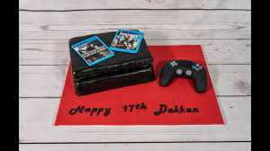 Ps4 edible print game cover cake topper approx a5 most games available, can be made smaller to your requirements. Making A Sony Playstation 4 Cake Ps4 Controller Youtube