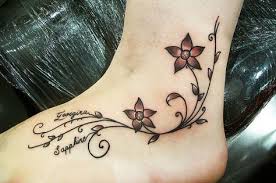 Foot Name Tattoo Ideas Vine Tattoos Mom Tattoos Name Tattoos For Moms