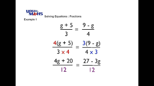 Solving Linear Equations Fractions 1 Solving Linear Equations Solving Equations Equations