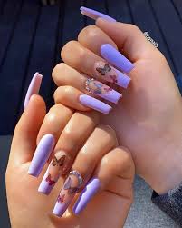Nail designs with blush pink nails are subtle and cute. 21 Pretty Purple Nail Designs And Ideas Stayglam