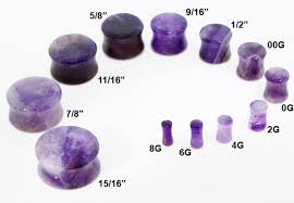 Amethyst Double Flared Stone Plugs 8g 15 16 3mm 24mm This Site Has A Nice Collection Of Natural Stone Plug Stone Plugs Plugs Earrings Tunnels And Plugs