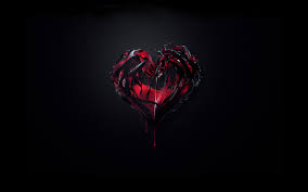 تحميل خلفيات 3d القلب الفن 3d مفهوم الحب خلفية سوداء العمل
