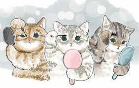 juno on instagram ねこ 猫アート 猫絵 猫 catlovers catportrait catdrawing catillustration オシャレキャット つけまつげ オシャレ猫 そのままでもかわいい お目目がくりくり 手鏡でチェ 猫 絵 おしゃれキャット アート