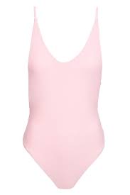 Mialo, c'est l'amour à la plage, ah ouh cha cha cha. Elsa Rose Maillot De Bain Rose Pale Une Piece Dos Nu