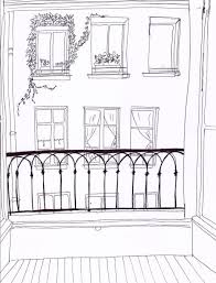 Balcony Drawing Sok Pa Google Paris Drawing Paris Illustration Window Sketch