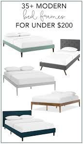 35 Modern Bed Frames For Under 200 Modern Bed Frames On A Budget Make A Statement With A Modern Mid Cen Modern Bed Frame Modern Bed Mid Century Modern Bed