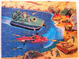 Contains 100 pieces and measures 10 x 13 when . 1985 Gi Joe Mural Puzzle Set