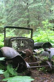 Old Car From The Mining Days At Herbert Glacier Trail Old Cars Trail Olds