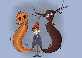 It may be a flower garden or sculpture garden. Artstation Fan Art Over The Garden Wall Inktober Liste Elise Francisse Alianart Melina Clair